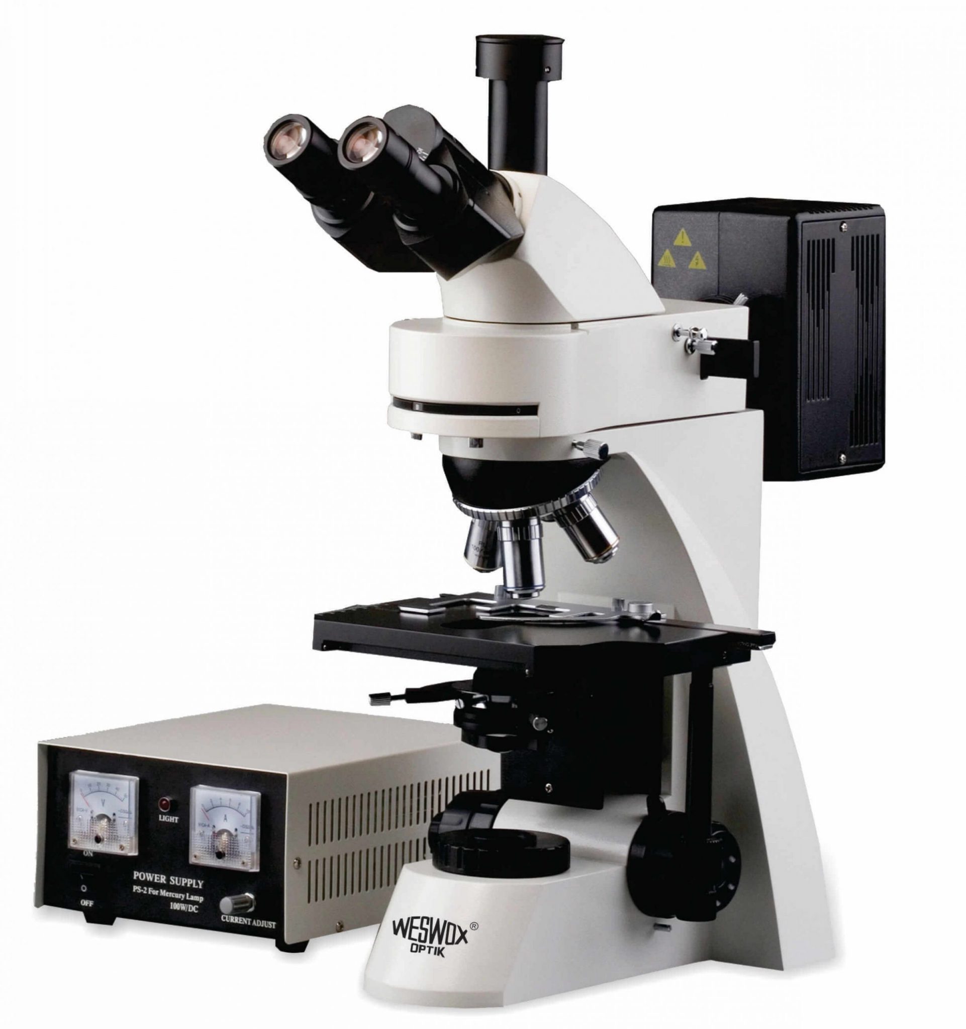 FLUORESCENCE TRINOCULAR RESEARCH MICROSCOPE Weswox Scientific Industries